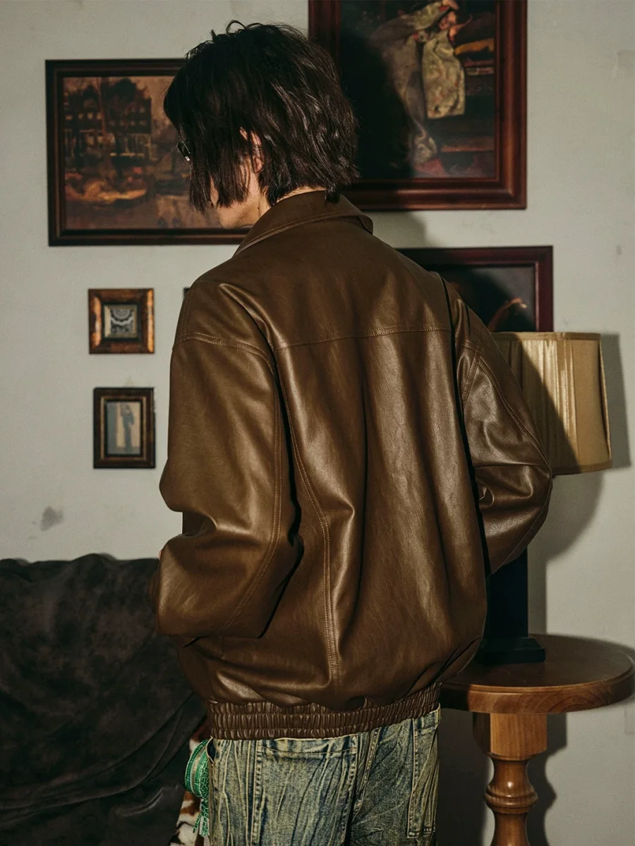 PasET | Loose-Fit Studded Leather-Look Jacket - 4