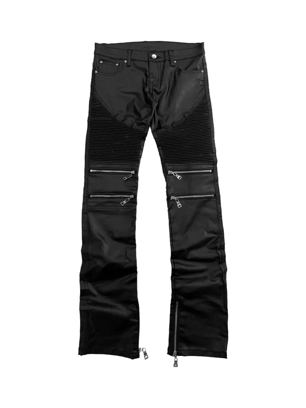 4AMSTUDIO | Black Coated Low-Rise Skinny Jeans