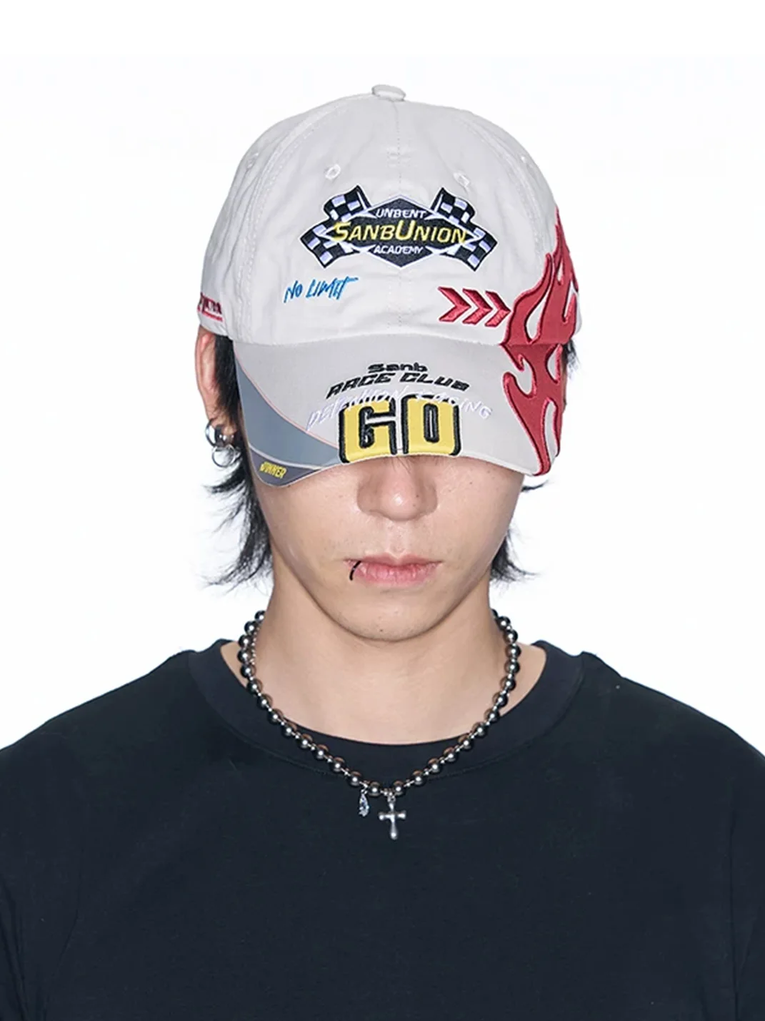 SANB | Washed Embroidered Racing Baseball Cap