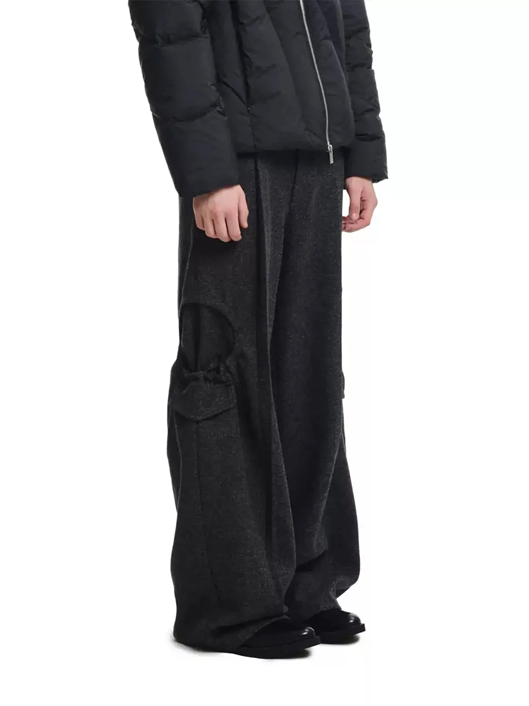 KREATE | Loose Subtle-Pattern Draped Pocket Trousers