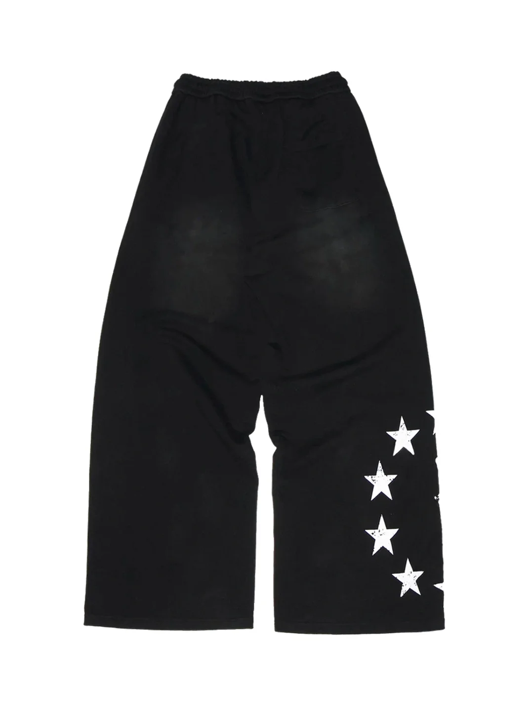 4AMSTUDIO | Black Loose Wide-Leg Graphic Sweatpants