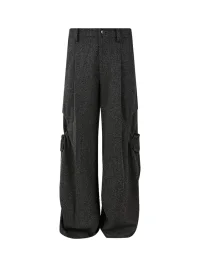KREATE | Loose Subtle-Pattern Draped Pocket Trousers
