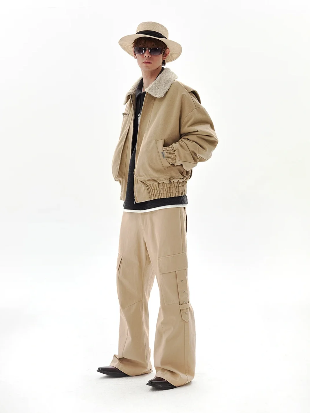 PasET | Vintage Washed Fleece-Lined Workwear Jacket