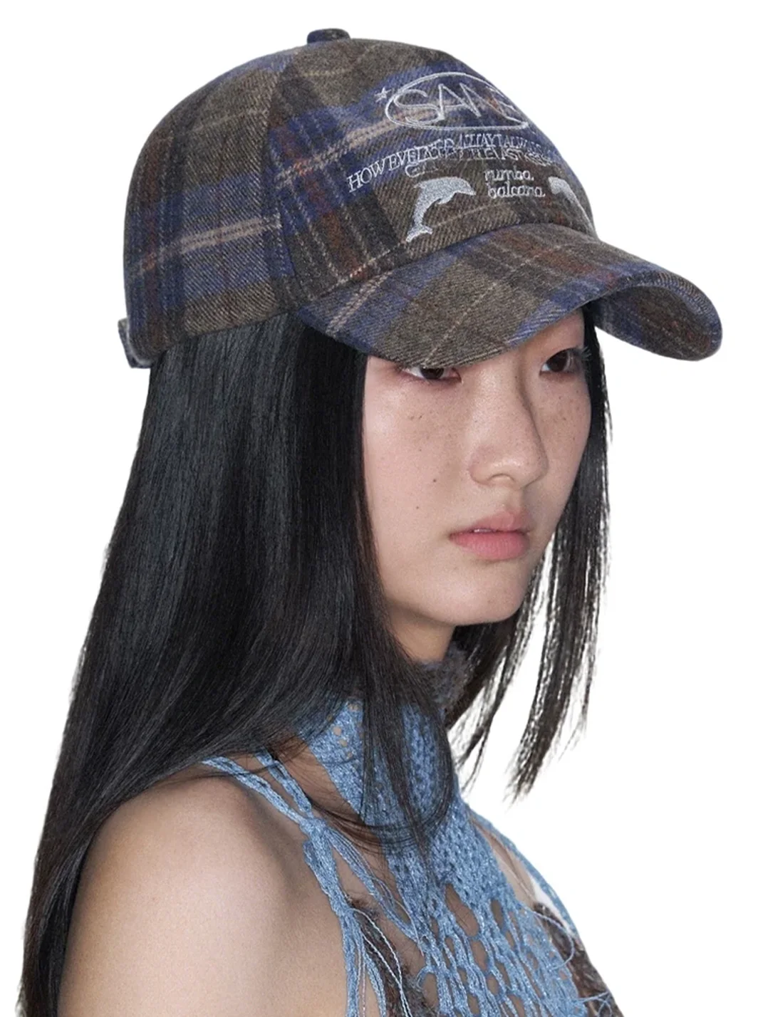 SANB | Retro Plaid Embroidered Baseball Cap
