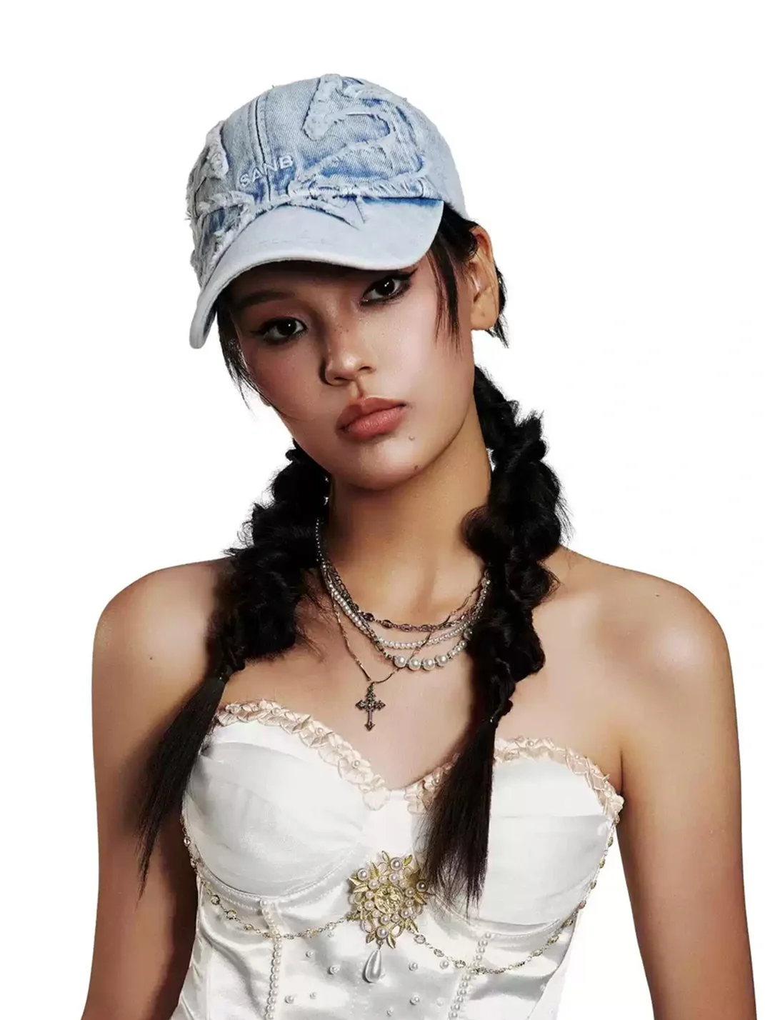SANB | Distressed Washed Blue Butterfly Baseball Cap