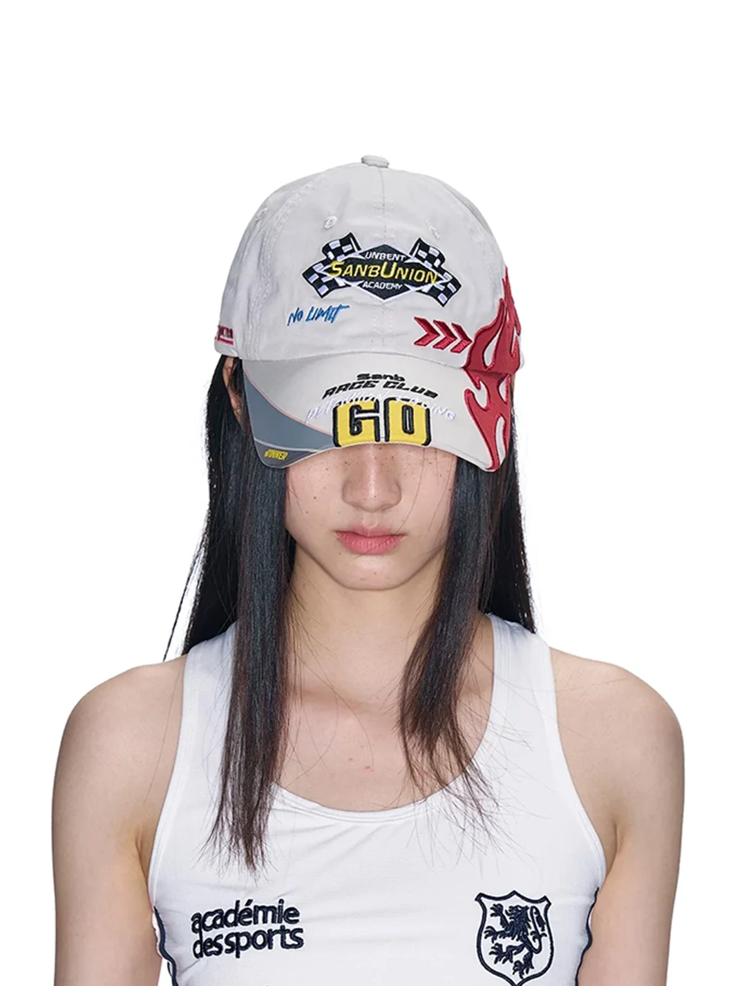 SANB | Washed Embroidered Racing Baseball Cap