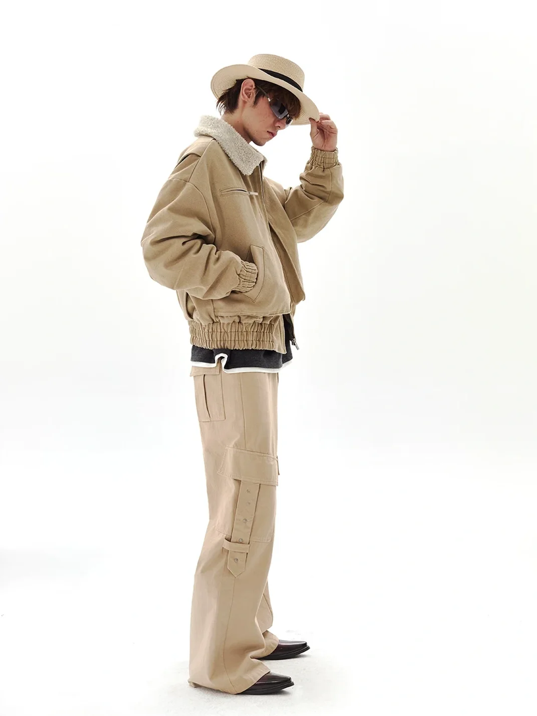 PasET | Vintage Washed Fleece-Lined Workwear Jacket