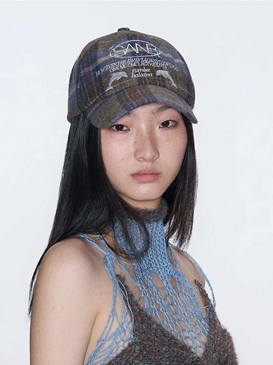 SANB | Retro Plaid Embroidered Baseball Cap