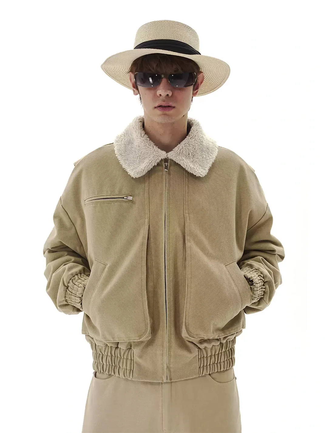 PasET | Vintage Washed Fleece-Lined Workwear Jacket