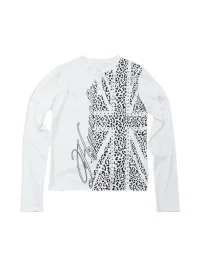 4AMSTUDIO | Leopard Cross Long Sleeve Fitted Top