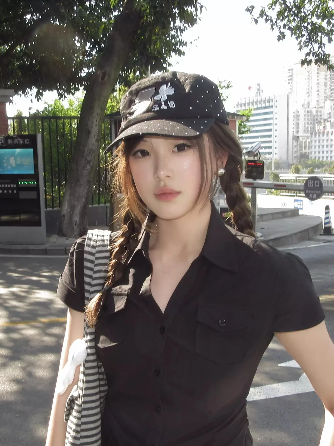 SANB | Polka Dot Flat Brim Trucker Cap