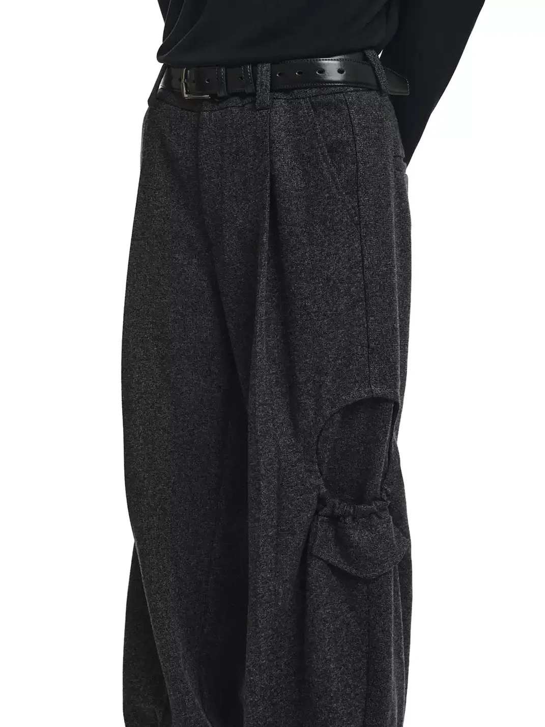 KREATE | Loose Subtle-Pattern Draped Pocket Trousers