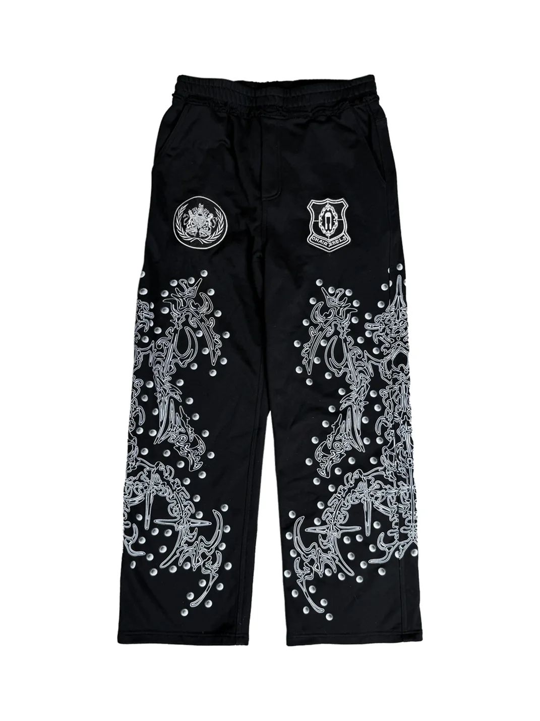 CHAI | Loose Fit Totem Print Embroidered Sweatpants