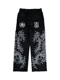 CHAI | Loose Fit Totem Print Embroidered Sweatpants