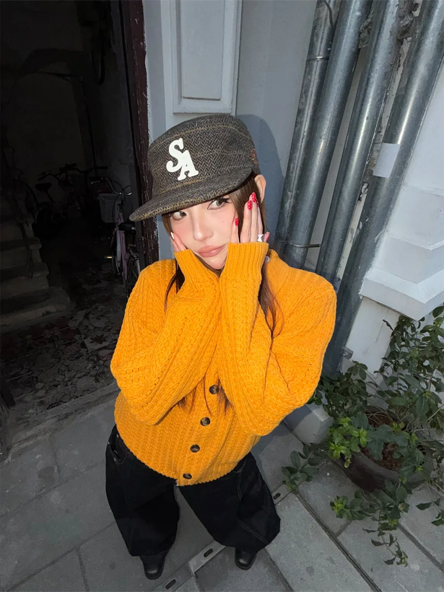 SANB | Retro Flat-Brim Herringbone Hat - 4
