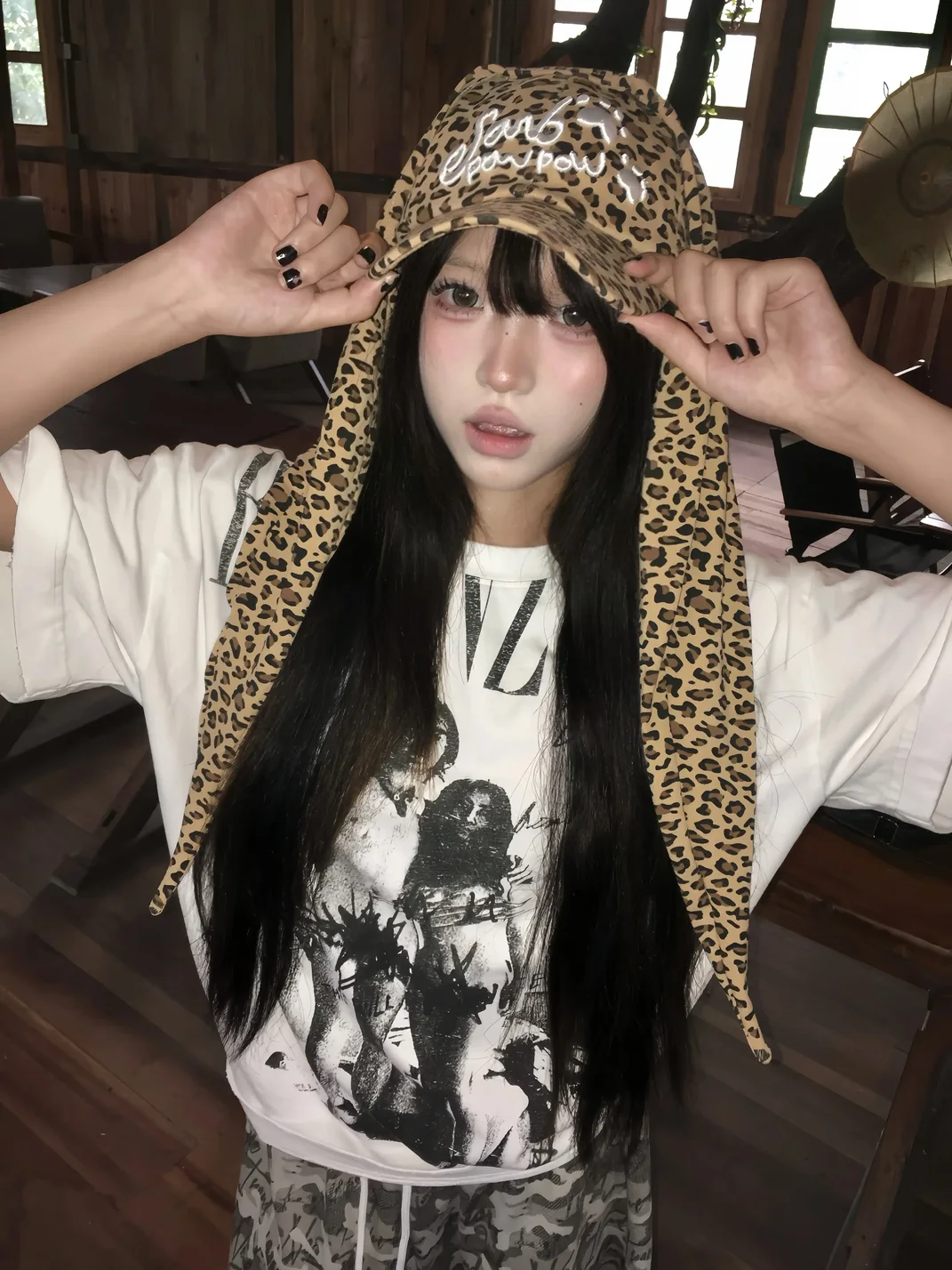 SANB | Leopard Cat Paw Badge Tie Baseball Cap