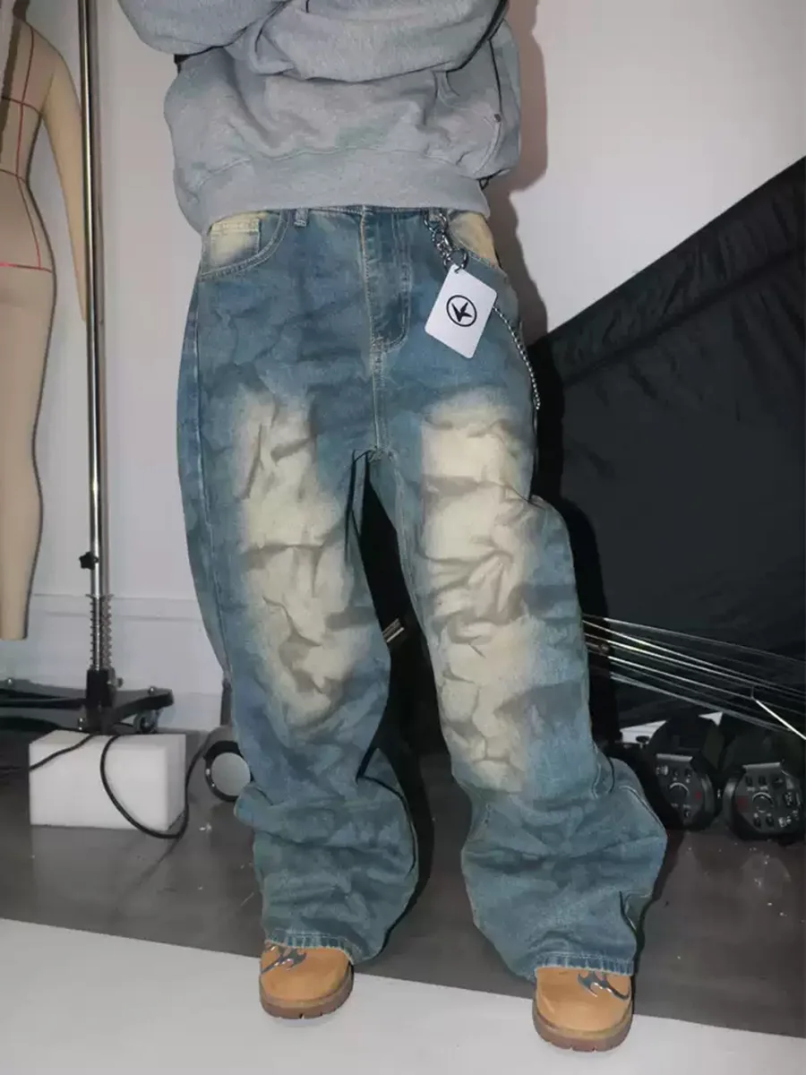 4AMSTUDIO | Washed Distressed Baggy Jeans - 2