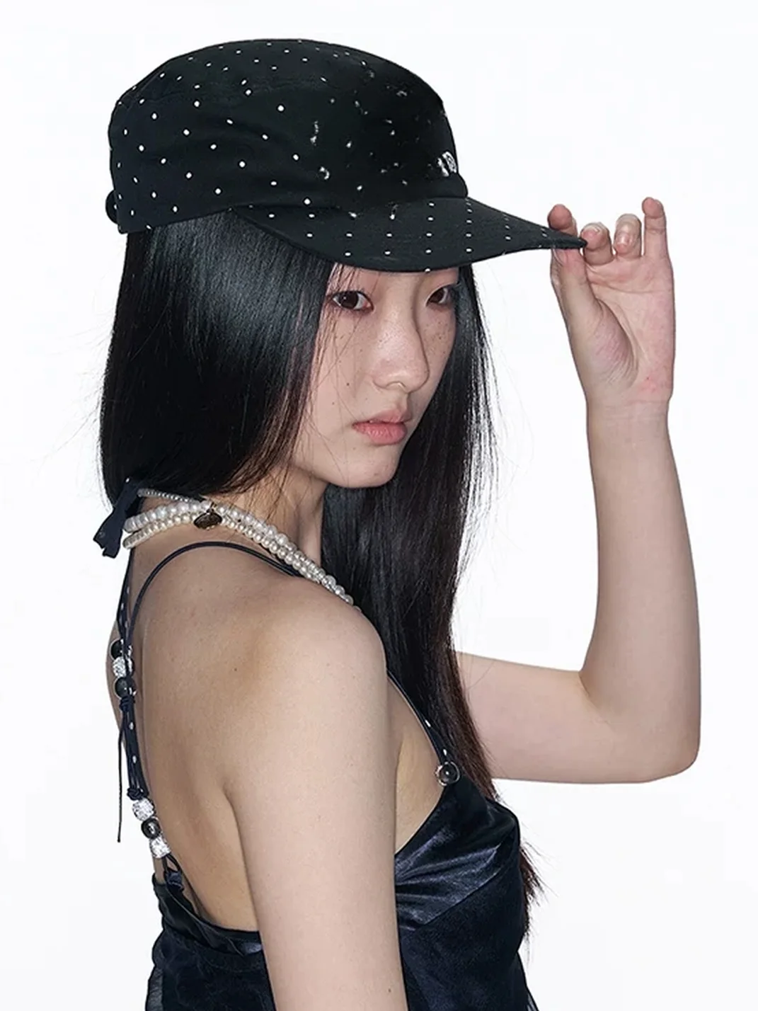 SANB | Polka Dot Flat Brim Trucker Cap
