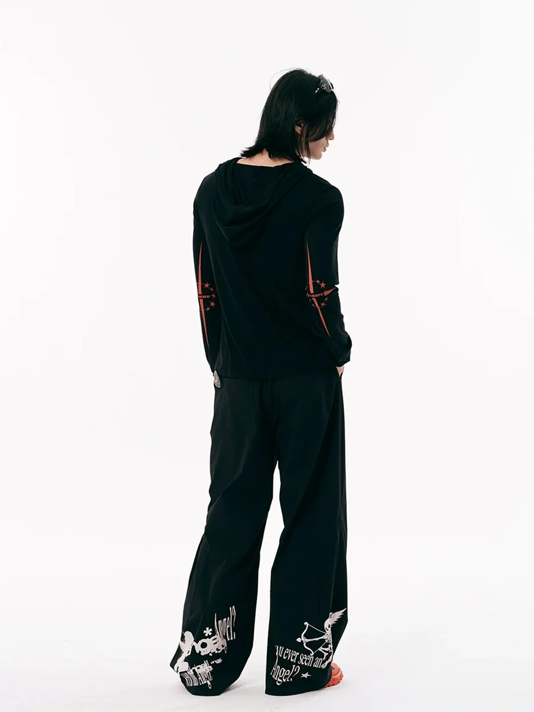 PasET | Hooded Slim Fit Printed Long Sleeve T-Shirt