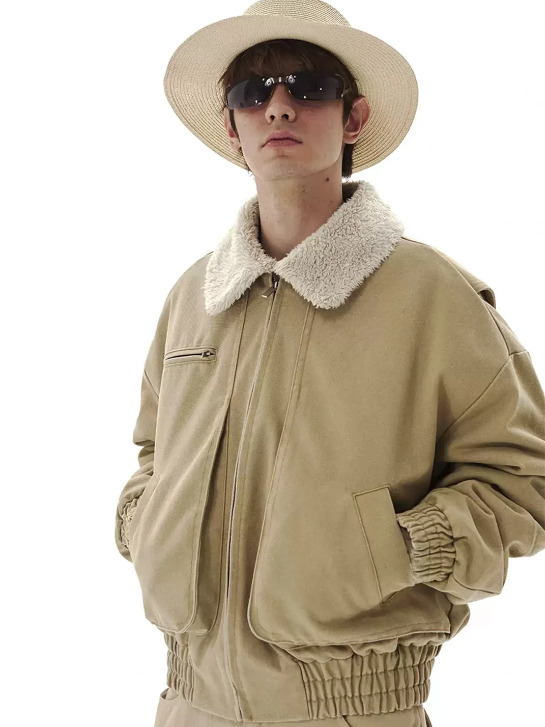 PasET | Vintage Washed Fleece-Lined Workwear Jacket