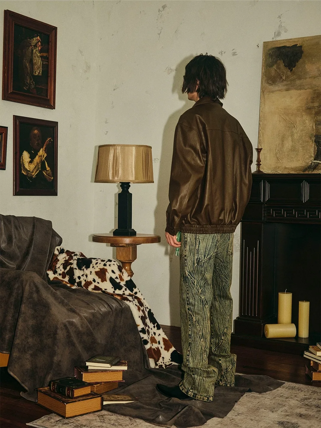 PasET | Loose-Fit Studded Leather-Look Jacket