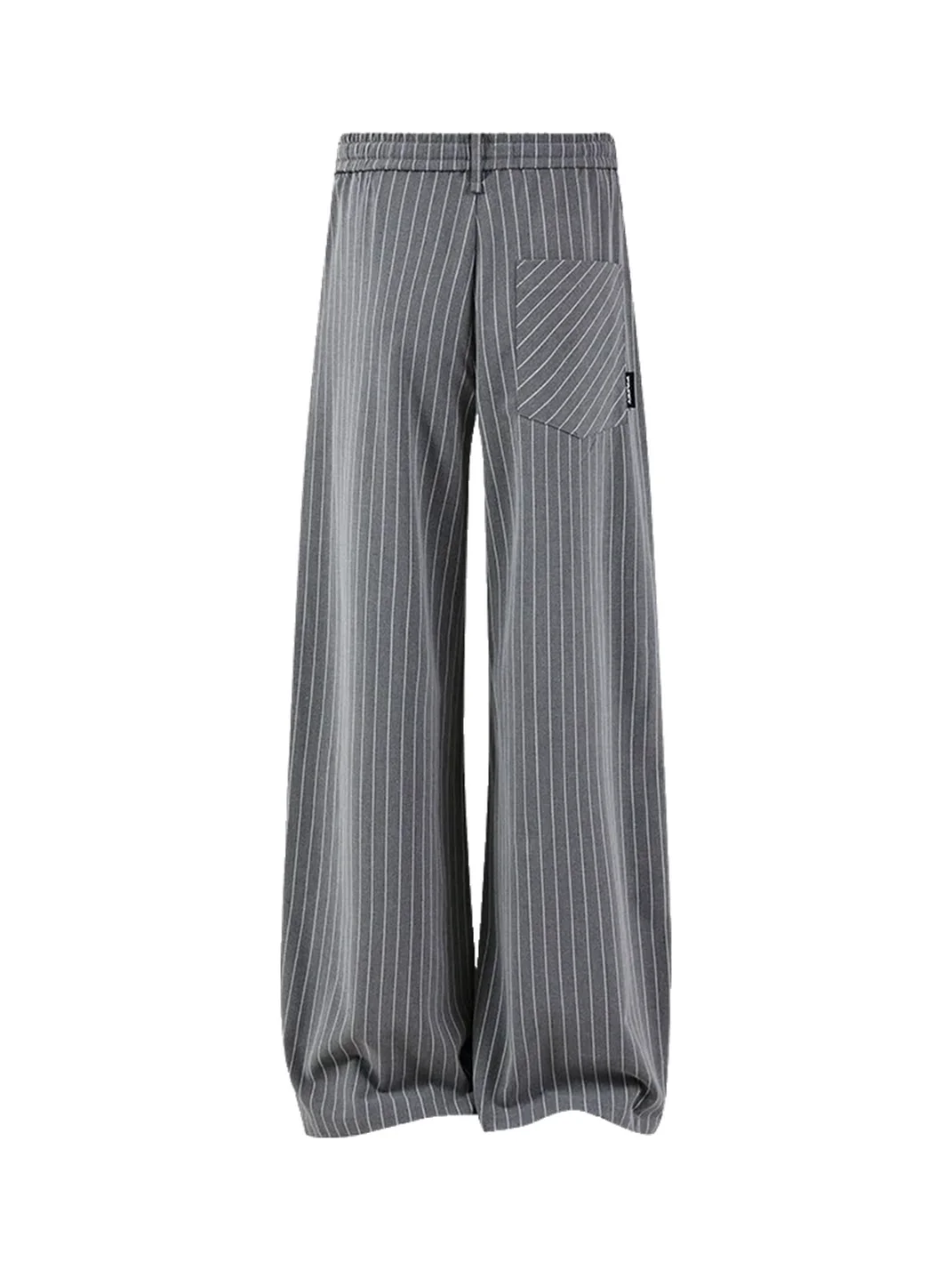 PasET | Striped Embroidered Wide-Leg Pants