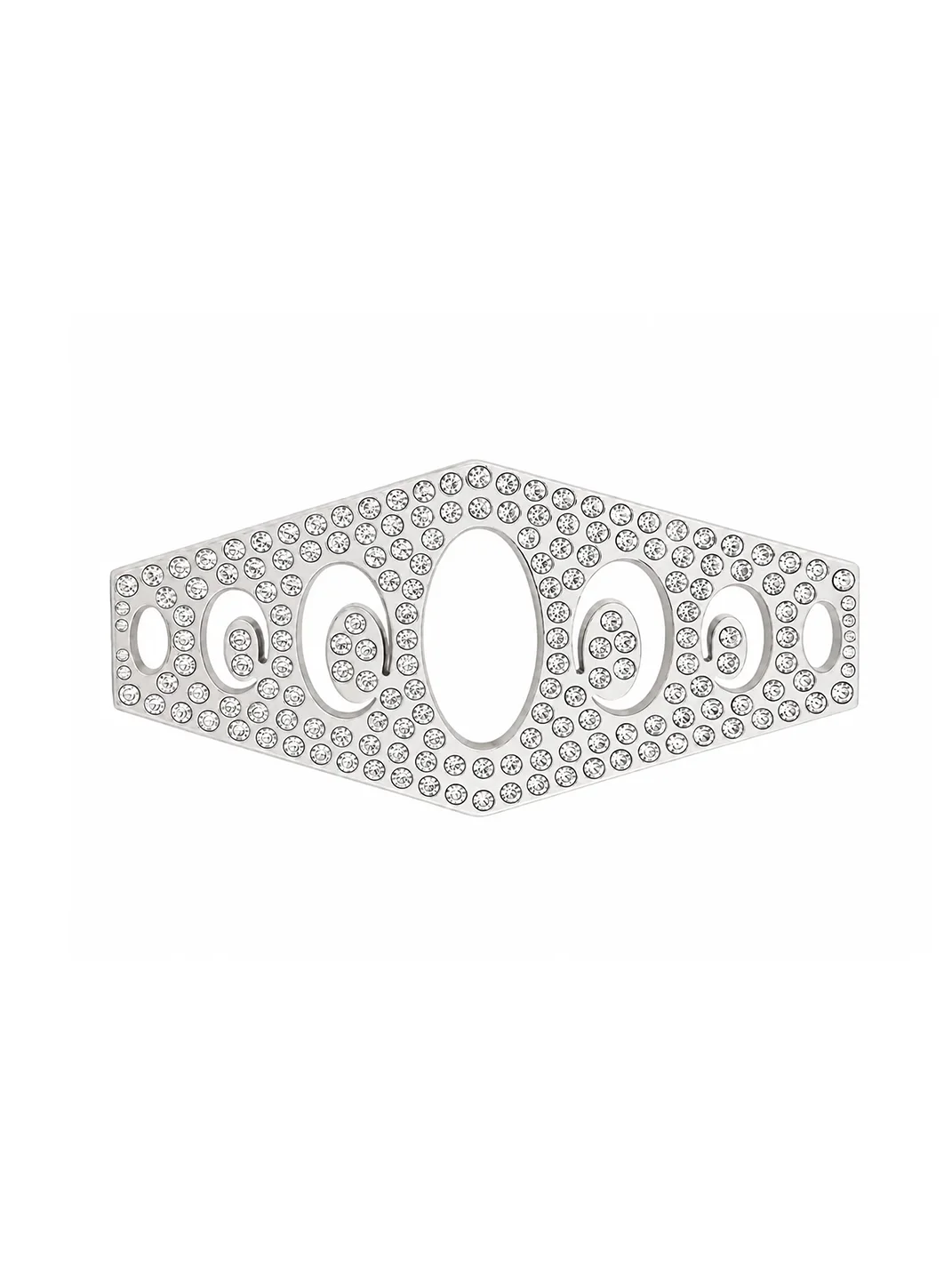 KARMANISTIC | Polka Dot Rhinestone Logo Leather Belt