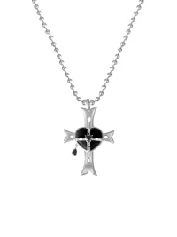 OCTO VITA | Black Heart Cross Pendant Necklace