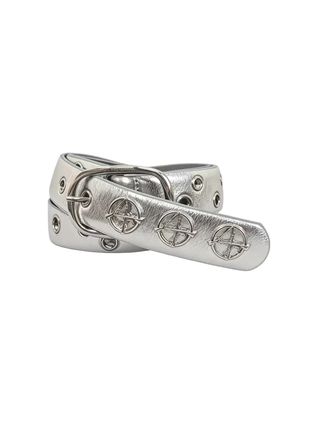Fourth3ex | Silver Three-Gun PU Belt