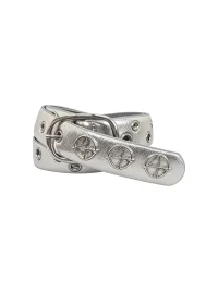 Fourth3ex | Silver Three-Gun PU Belt