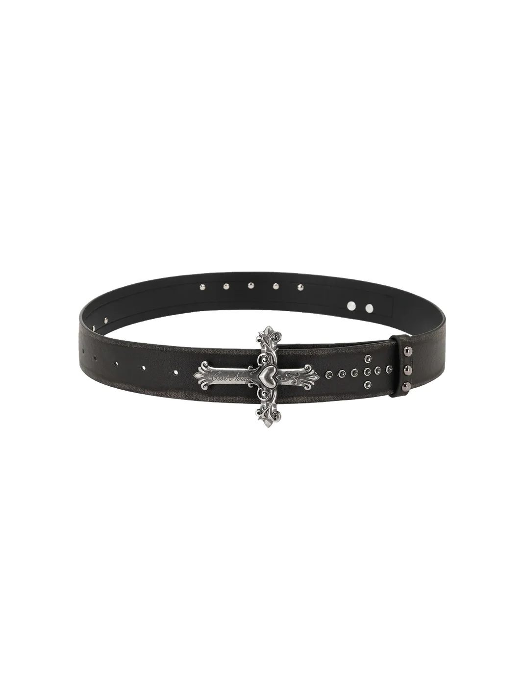 Cest Nous | Vintage Carved Cross Buckle Studded Women's Belt