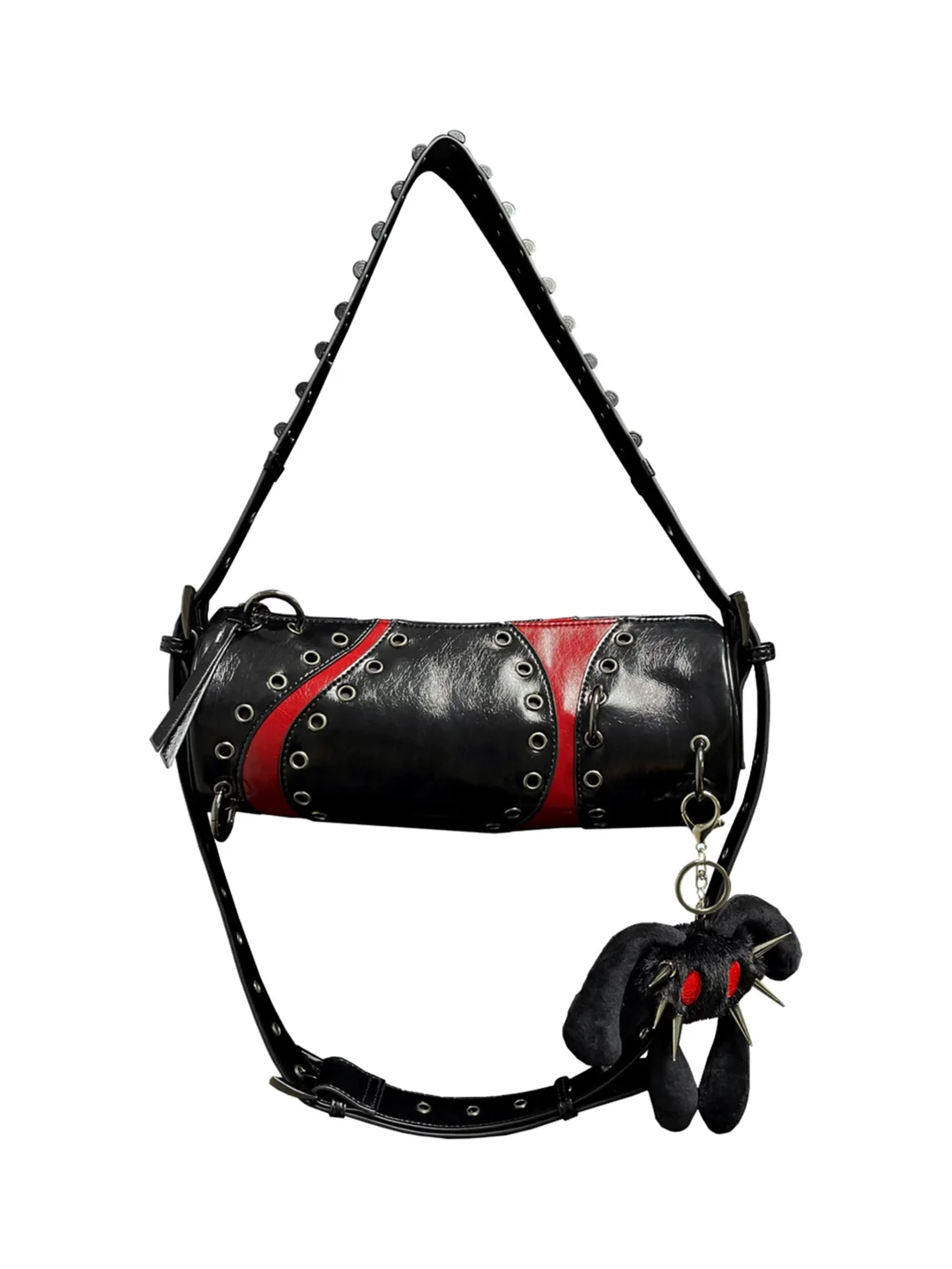 Antiphase | Studded Colorblock Cylinder Shoulder Bag With Adjustable Strap