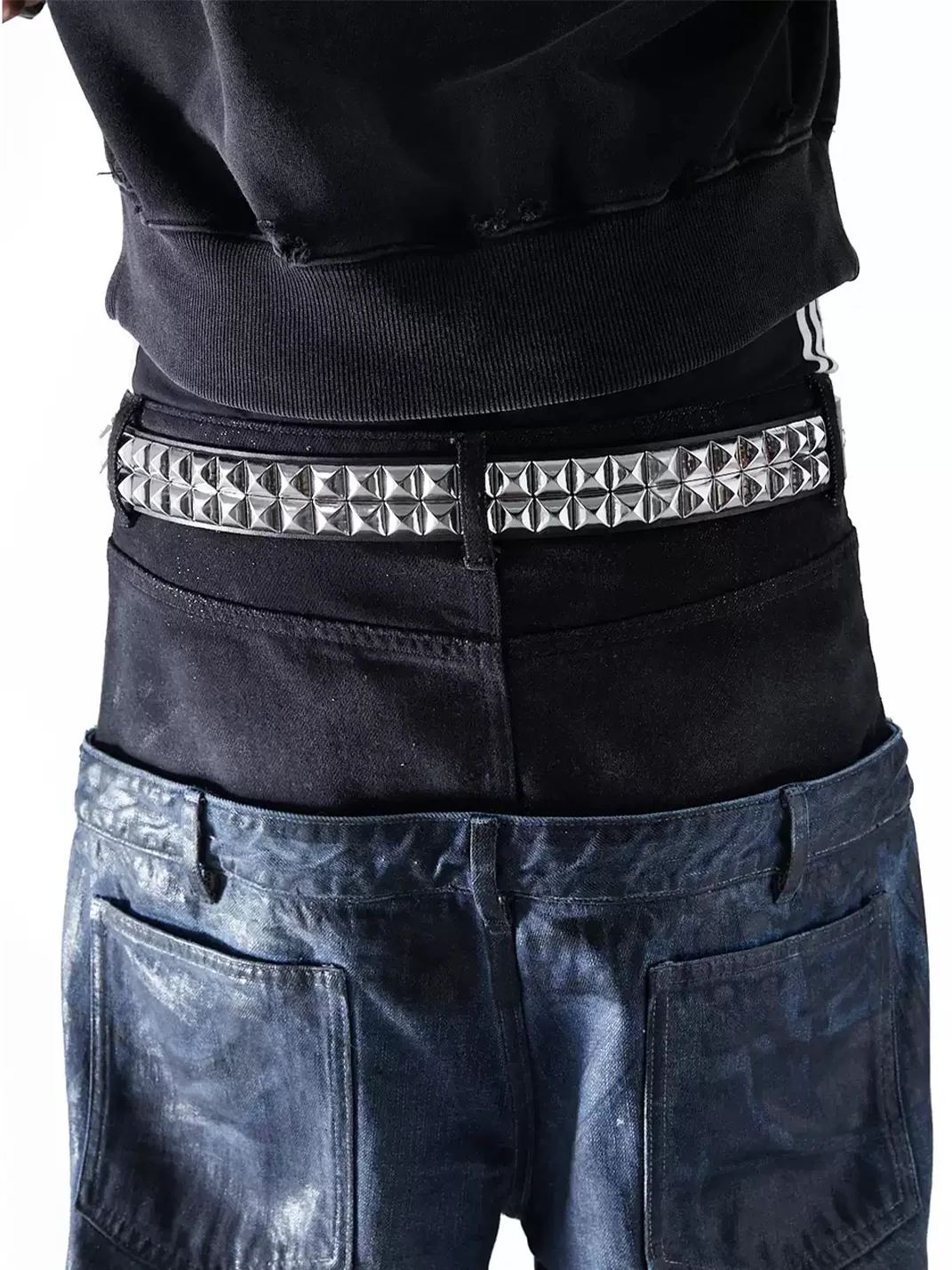 99CLUB | Adjustable Iris Flower Studded Punk Belt