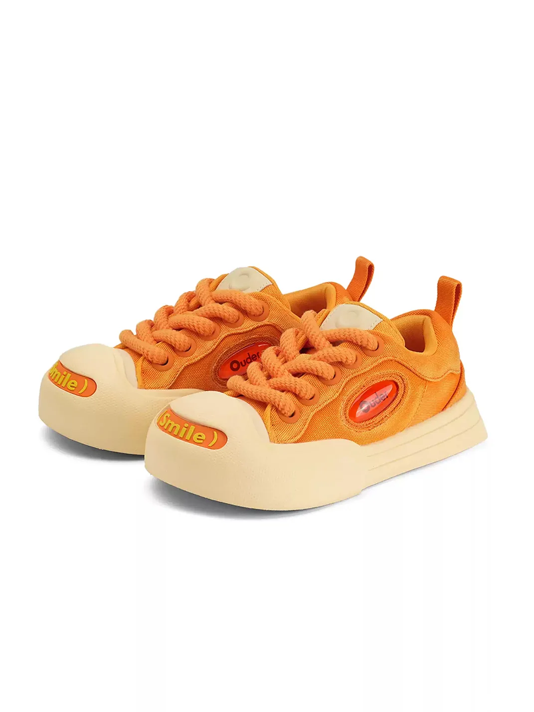 OUDER | Round-Toe Platform Low-Top Canvas Sneakers