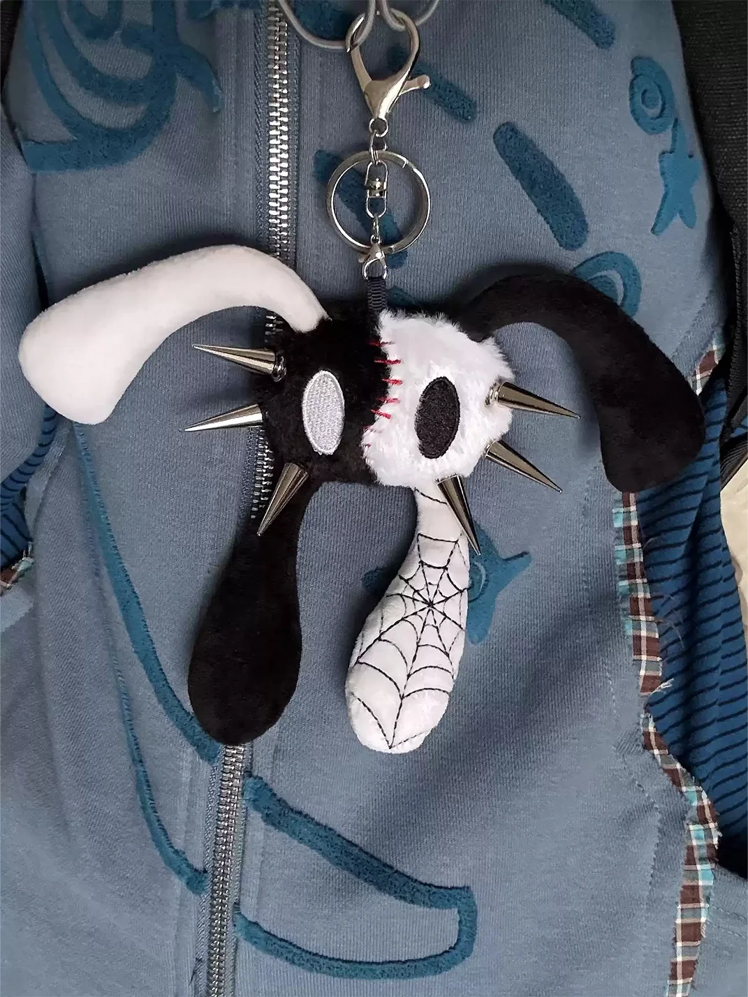 Antiphase | Four-Eared Skull Rabbit Plush Keychain