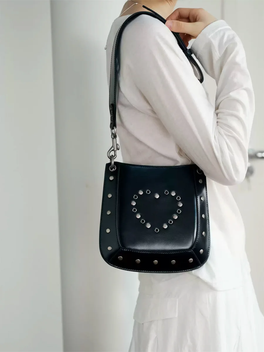 Littlegood | Heart Studded Crossbody Shoulder Bag - 2