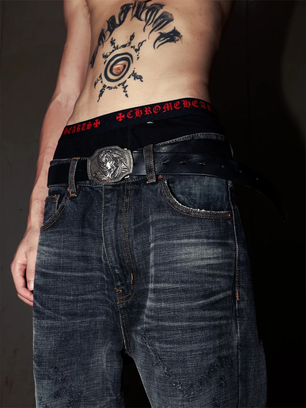 VOWPROGRESS | Textured Leather Belt With Silver-Plated Brass Buckle