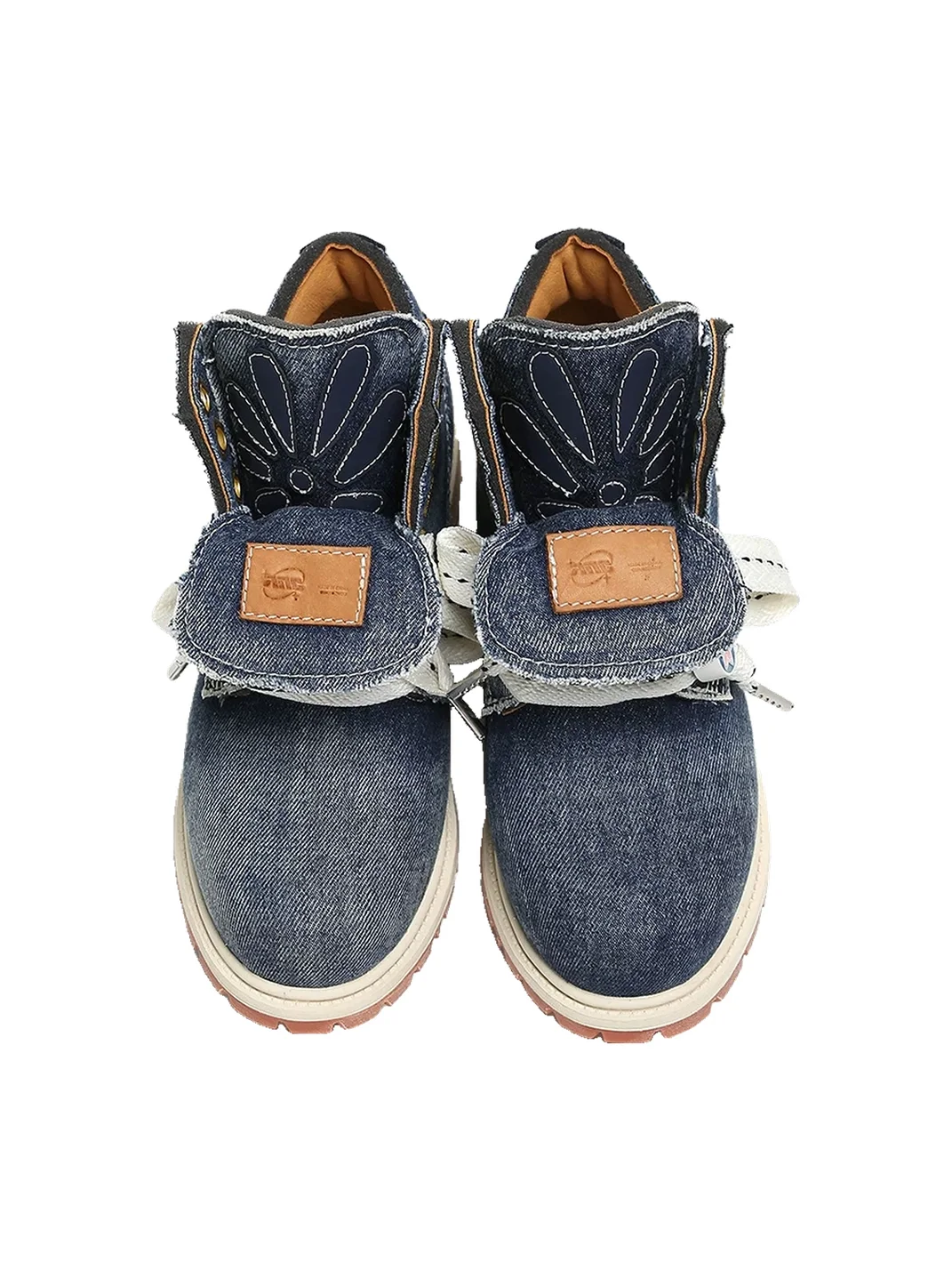 ADC | Washed Denim Platform Ankle Boots