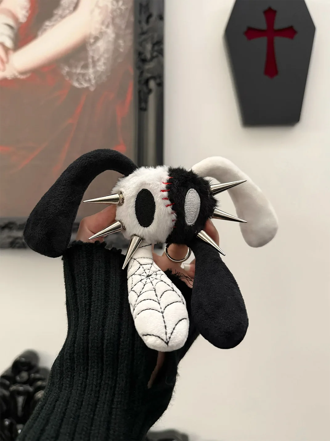 Antiphase | Four-Eared Skull Rabbit Plush Keychain