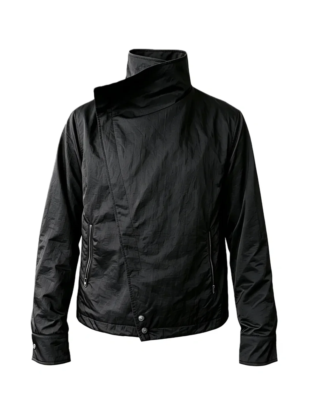 KREATE | Asymmetric Convertible Stand Collar Jacket