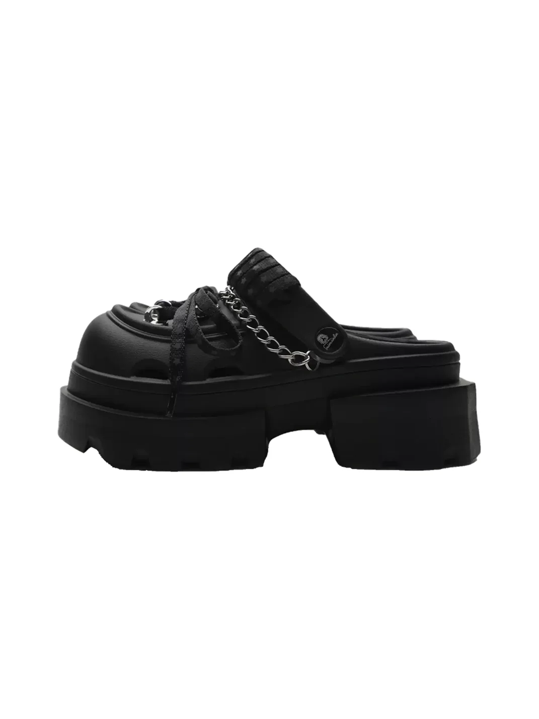 MMLQJD | Closed-Toe Platform Chain Mules