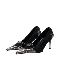 UnicornBlood | Studded Snake-Print Gradient Pointed-Toe Heels