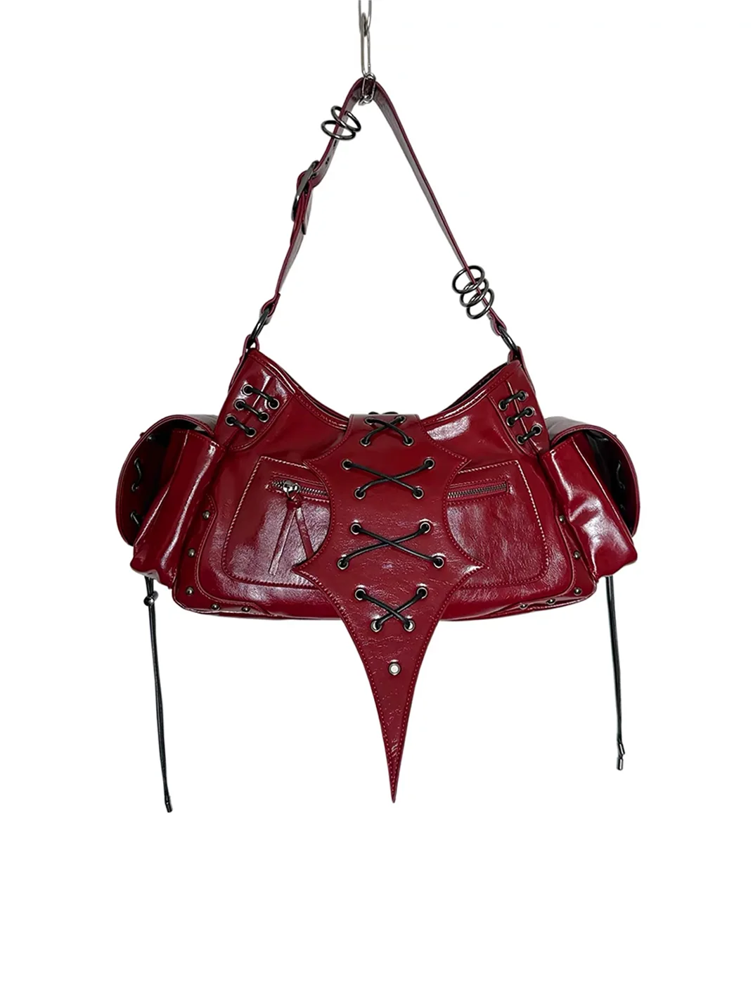 Antiphase | Punk Lace-Up Crossbody Shoulder Bag