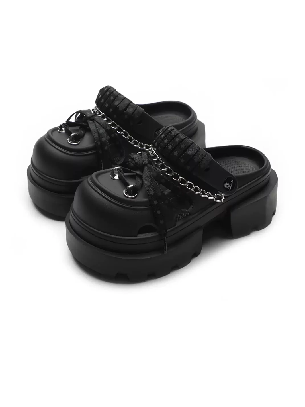 MMLQJD | Closed-Toe Platform Chain Mules