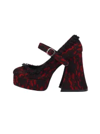 Buyfancy | Lace Platform Mary Jane Chunky Heels