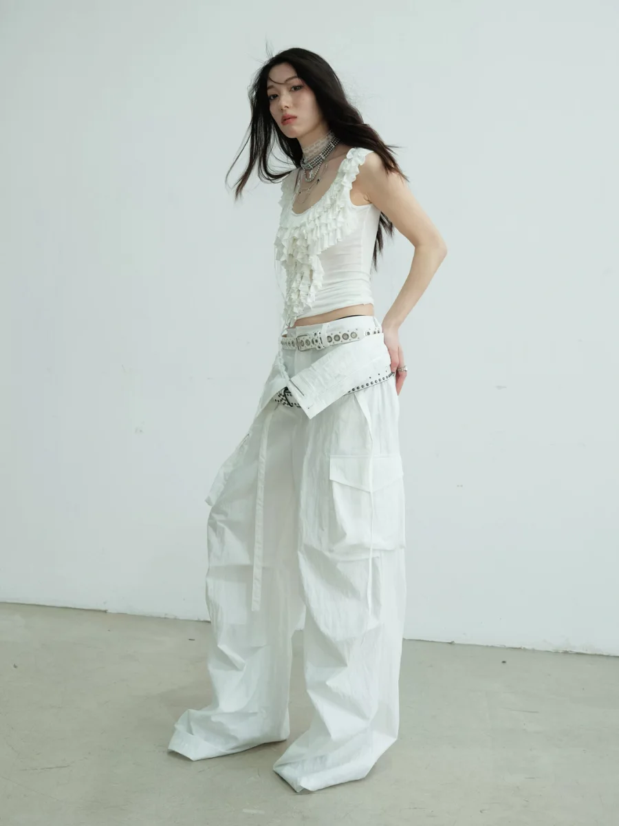 Jnylon studios | Layered Ruffle Off-Shoulder Tank Top - 4