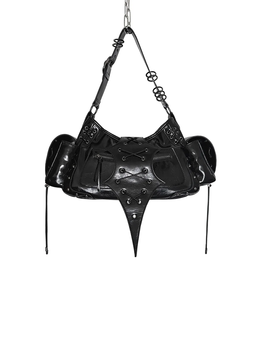Antiphase | Punk Lace-Up Crossbody Shoulder Bag