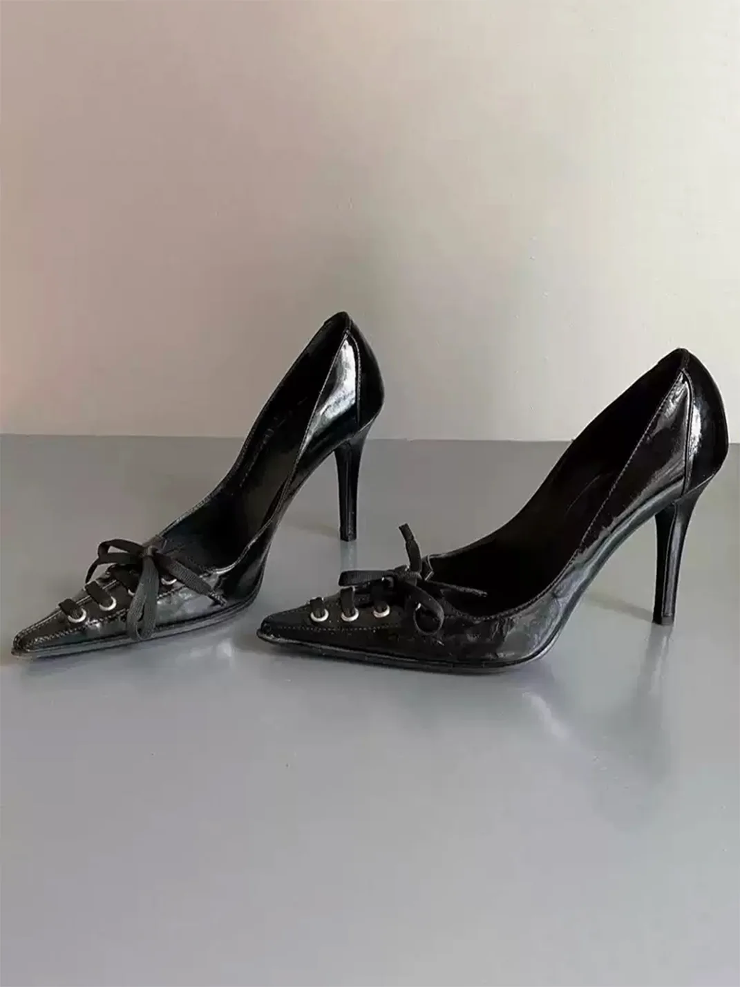 Rockbaby | Pointed-Toe Lace-Up Stiletto Heels