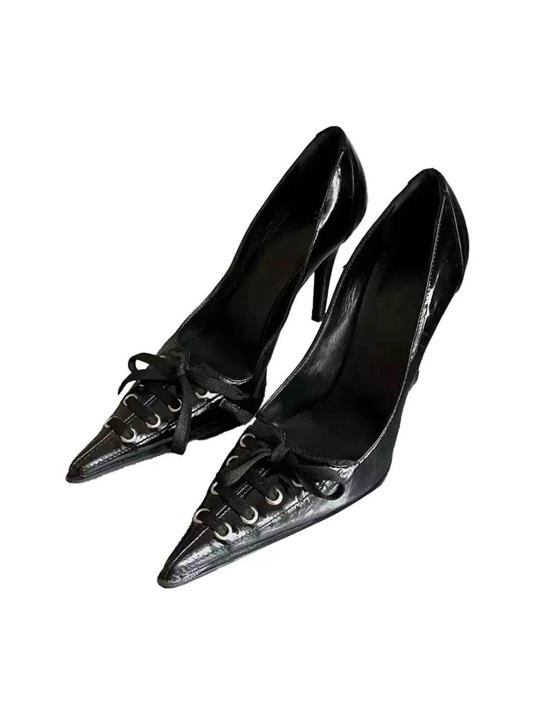 Rockbaby | Pointed-Toe Lace-Up Stiletto Heels