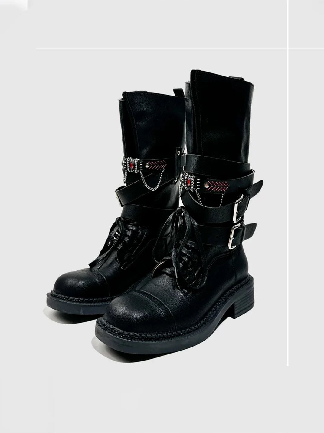 Visual focus | Distressed Caramel Brown Combat Boots